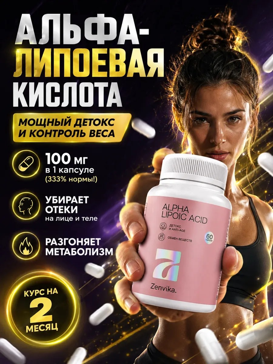 Альфа-липоевая кислота — обмен веществ — Zenvika, БАД